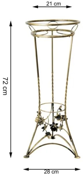 Portafiori 72x28 cm oro