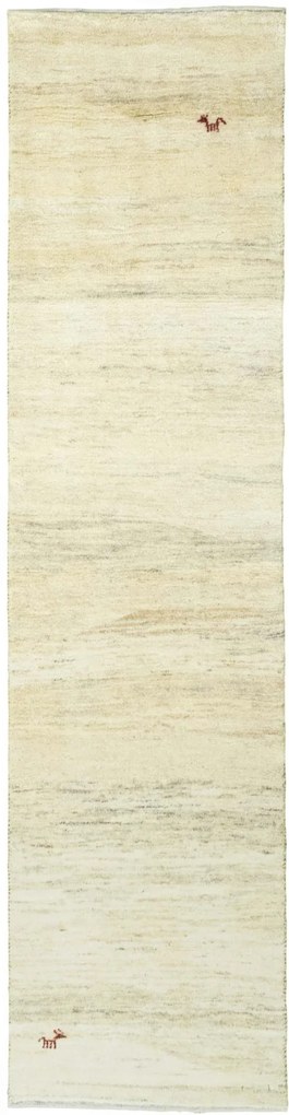 Gabbeh Tappeto 300 x 80 Beige (Iran) Annodato A Mano