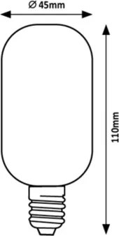 Rabalux 79008 - Lampadina LED FILAMENT T45 E27/4W/230V 3000K