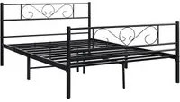 Letto in metallo Elodie - 140 x 190 cm - Nero