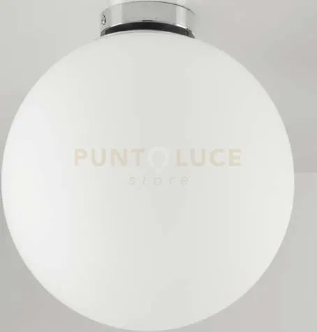 Plafoniera city sfera bianca 1 luce attacco e27 30x30x32cm in vetro...