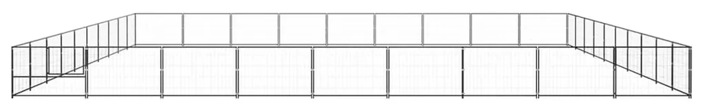 Gabbia per cani nera 90 m² in acciaio