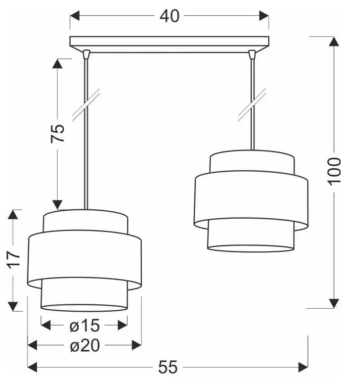 Lampada a sospensione con paralume in rattan bianco e naturale ø 20 cm Rattan - Candellux Lighting