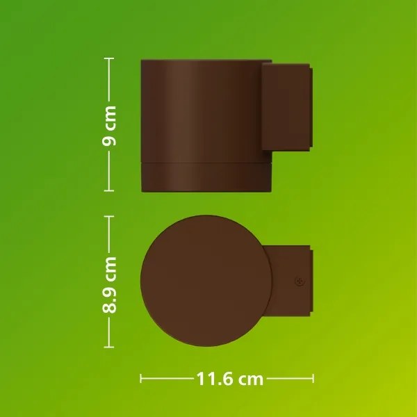 Philips - Applique da esterno FYLX 1xGU10/5W/230V marrone IP44