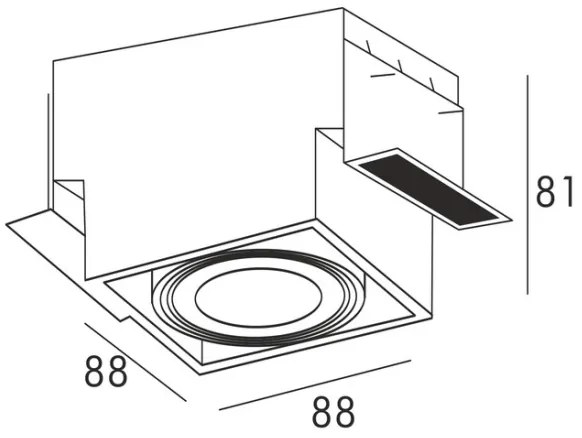 Zuma Line 94361-BK - Lampada da incasso ONEON 1xGU10/50W/230V nera