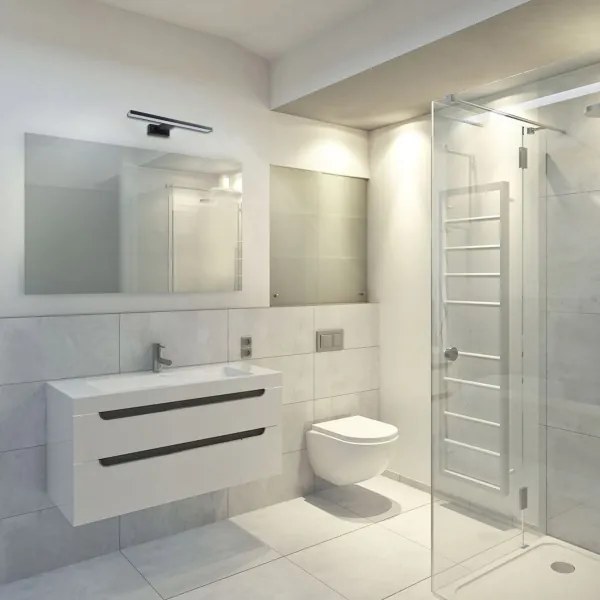 Applique da bagno LED SHINE/7W/230V 30 cm IP44 nero