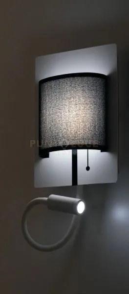 Applique a parete led pop nera con luce flessibile a led 9w 720lm 4...