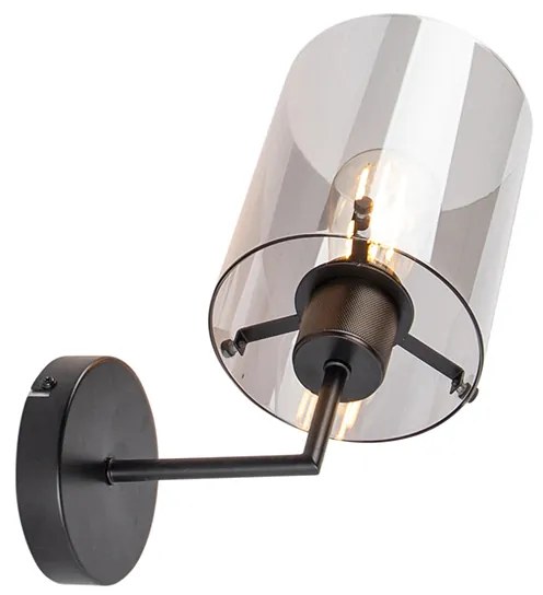 Plafoniera moderna nera in vetro fumé - DOME