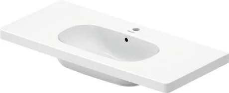 Lavabo 105x48 monoforo per mobile bagno colonna o semicolonna con troppopieno bianco D-code 03421000002 Duravit