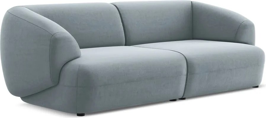 Divano azzurro con rivestimento in velluto 232 cm Moana – Makamii