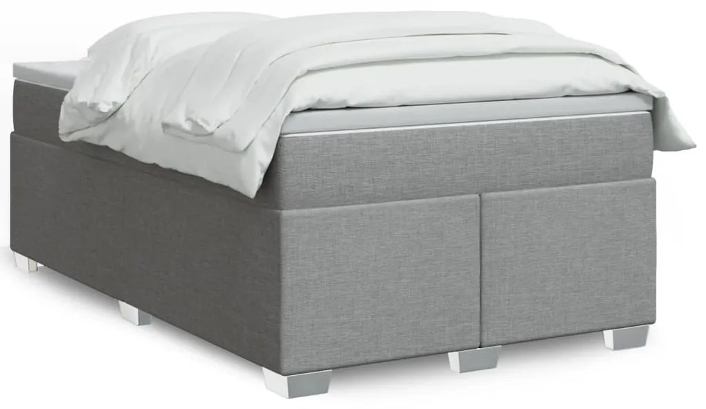 Giroletto A Molle Con Materasso Grigio Chiaro 120x200cm Tessuto /