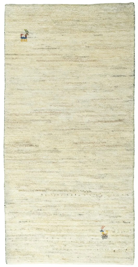 Gabbeh Tappeto 70x140 Beige (Iran) Annodato A Mano
