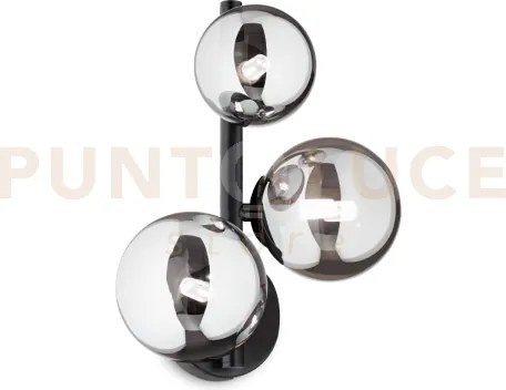 Perlage applique a parete 3 luci attacco g9 lampadina inclusa fume'