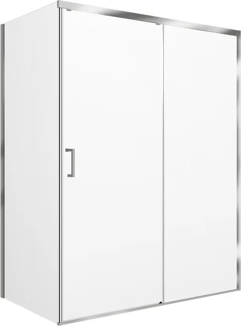Porta doccia scorrevole L 158-159.5 cm x H 200 cm per nicchia in vetro trasparente SP. 6 mm, profilo lucido cromo, serie Jazz