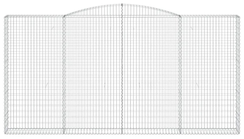 Cesti Gabbioni ad Arco 2 pz 400x30x200/220 cm Ferro Zincato