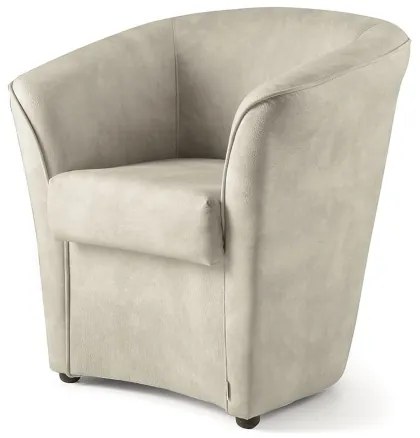 Poltrona VALENTINA in tessuto NABUK GRIGIO CHIARO