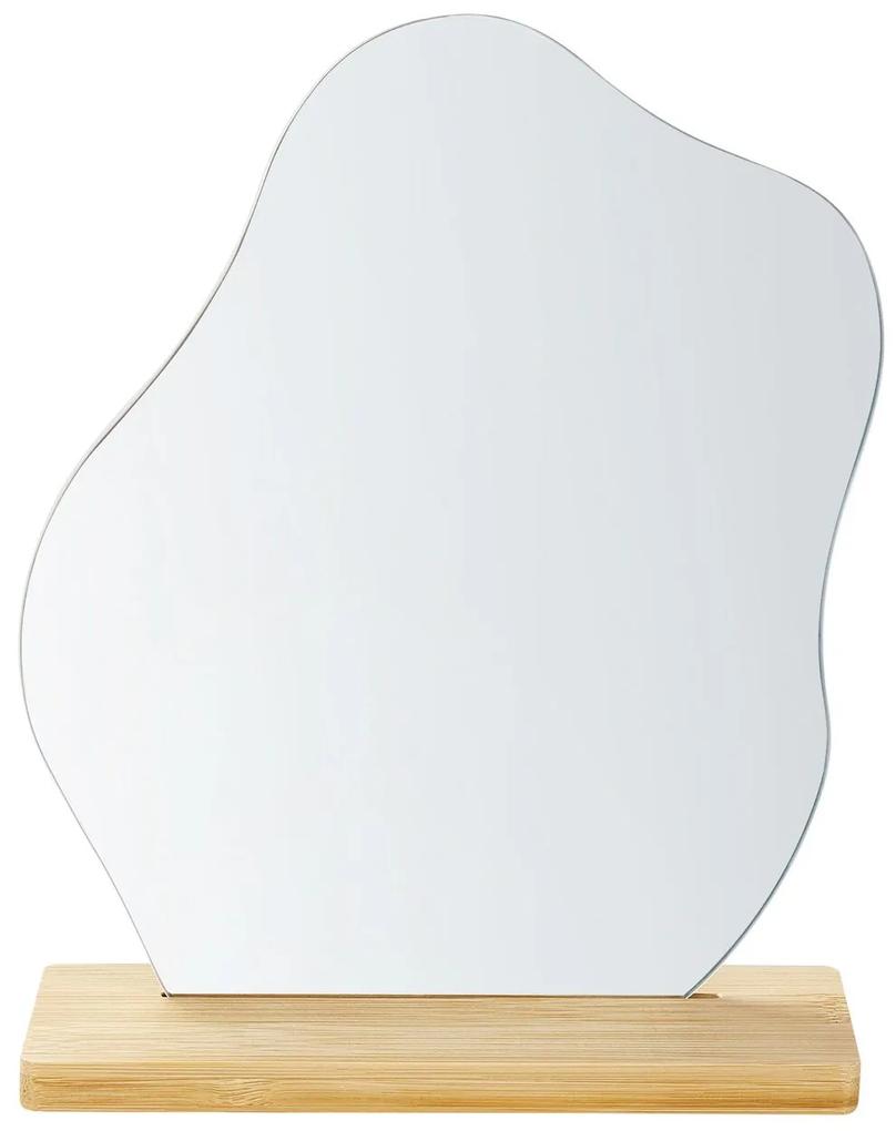 Specchio da tavolo legno chiaro  22 x 19 cm LOZERE Beliani