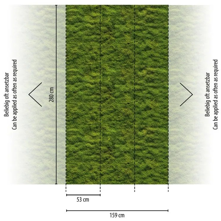 Fotomurale Moss, multicolore 159 x 280 cm