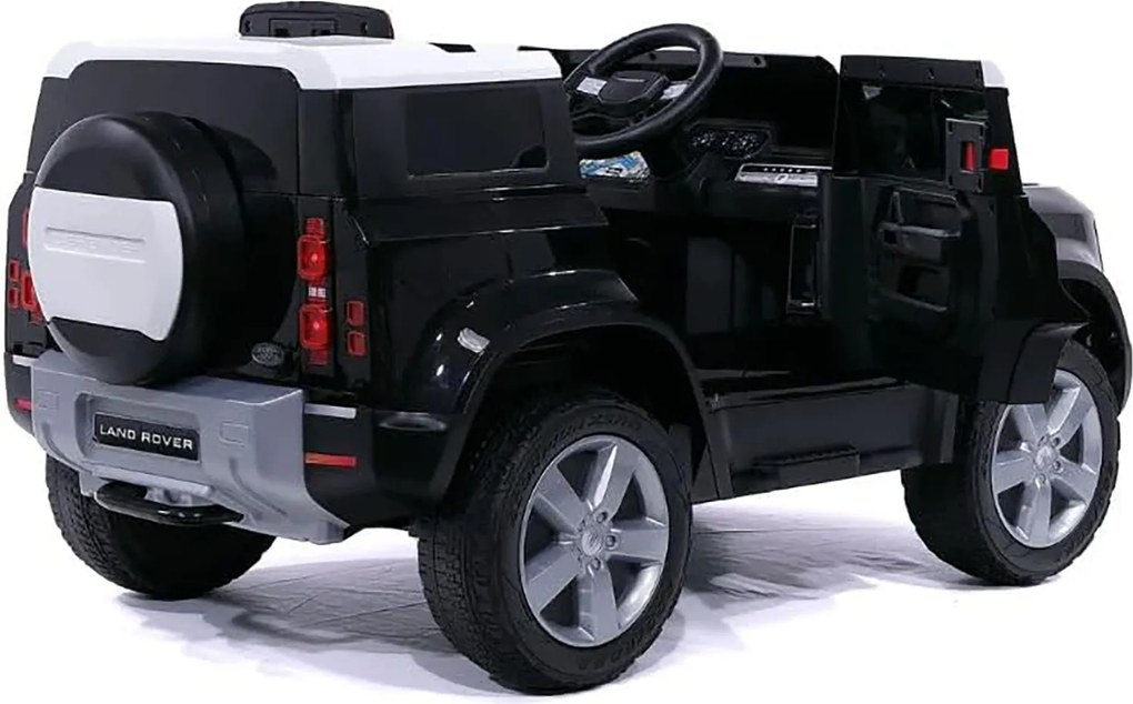 Macchina Elettrica per Bambini Licenza Ufficiale Land Rover Defender 12V 7Ah Nero...