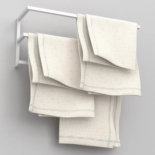 Porta asciugamani da parete 25x60 cm bianco