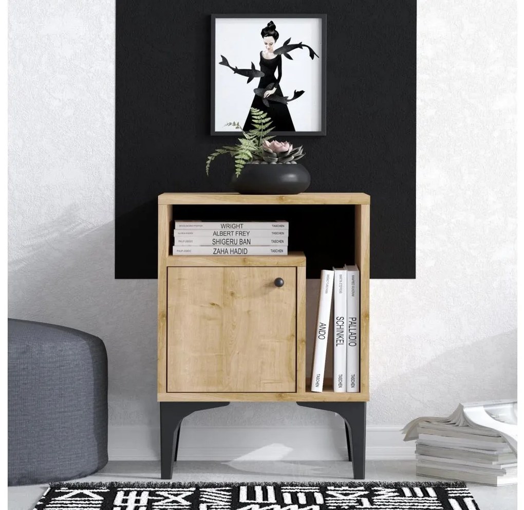 Comodino NUNO 55x40 cm quercia zaffiro