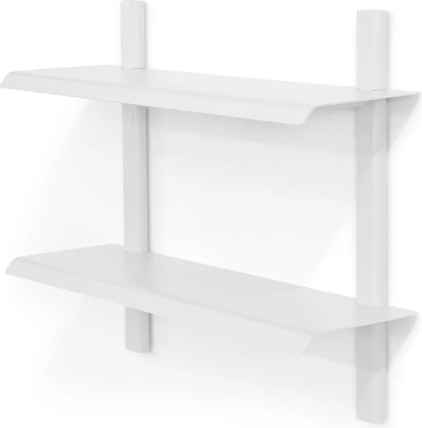 Mensola bianca in metallo con ripiani multipli 60 cm Hola – Spinder Design