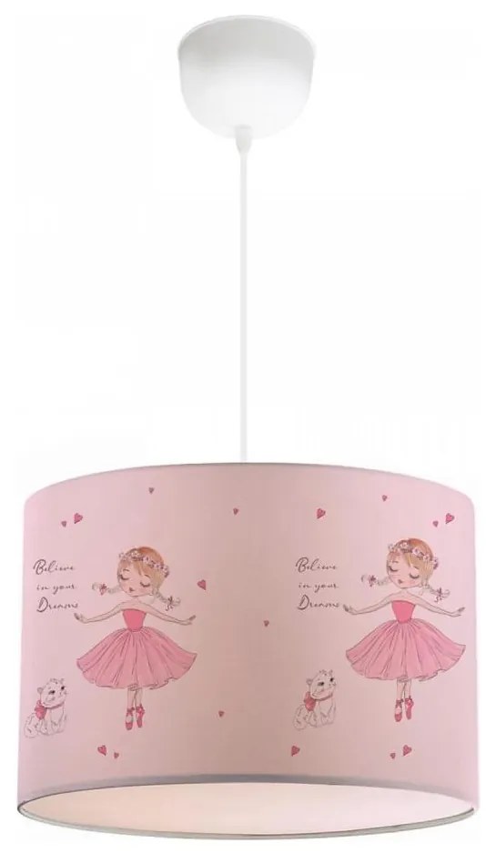 Lampadario per cameretta CANDY 1xE27/40W/230V rosa