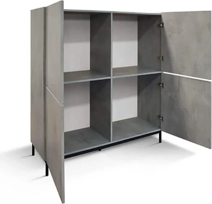 CERBERO - credenza moderna con ante ammortizzate con piedini