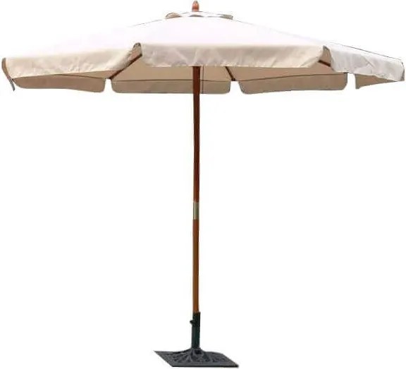 VICTOR - ombrellone rotondo da giardino palo centrale in legno 3 m