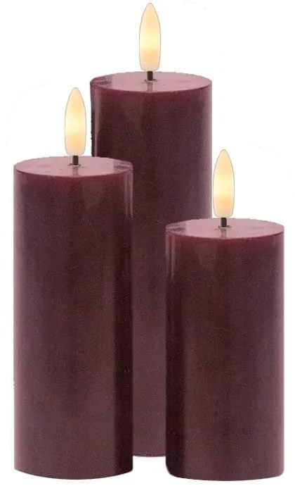 Candele LED in set da 3 (altezza 15 cm) Sille - Sirius