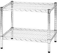 Archimede scaffale metallico scaffale 2 ripiani cm 46 x 61 x h. 50 cucina bagno garage cabina armadio