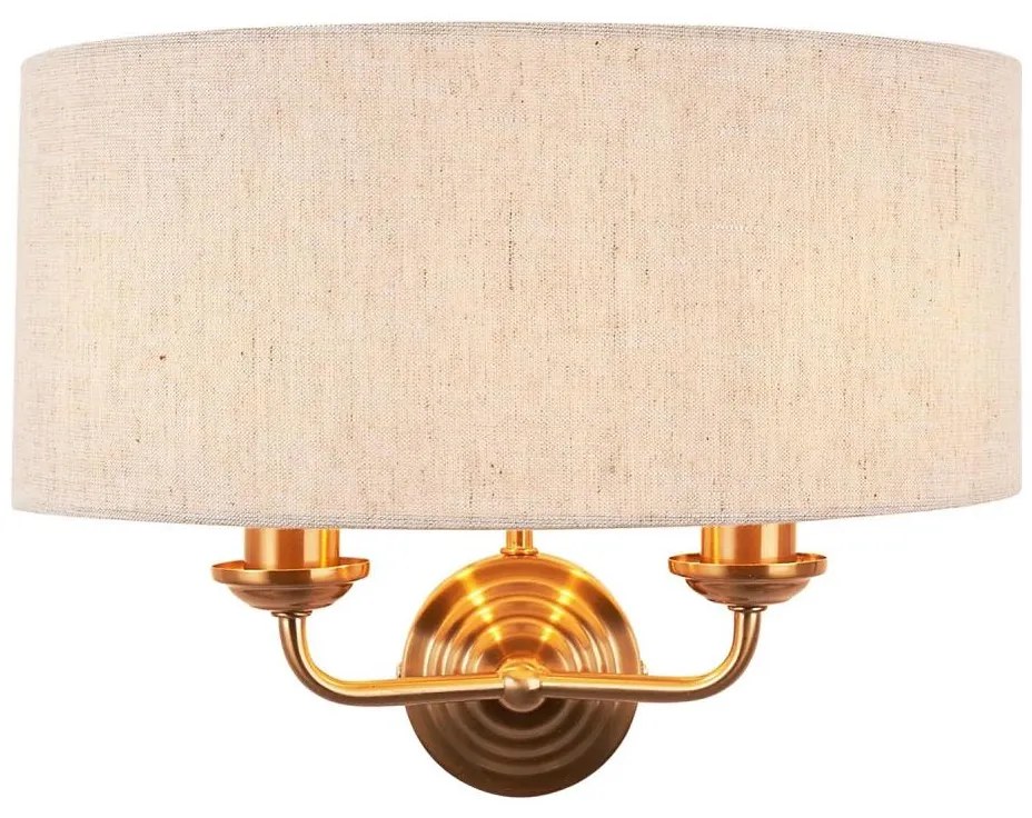 Endon 110726 - Applique HIGHCLERE 2xE14/40W/230V beige/ottone