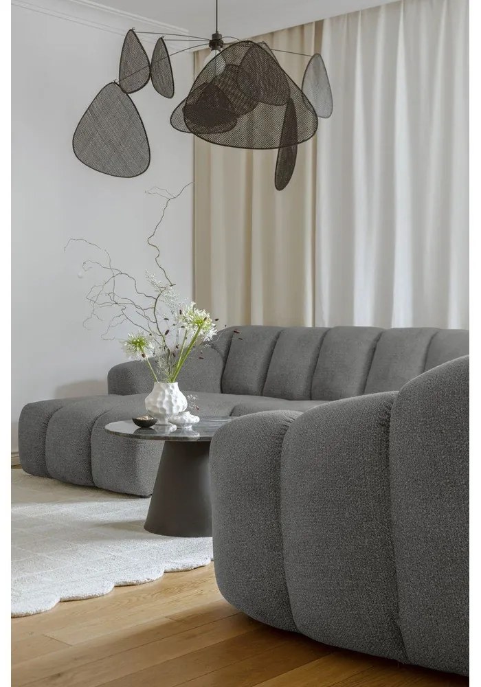 Divano angolare grigio (con penisola a destra/a U) Shell – Miuform