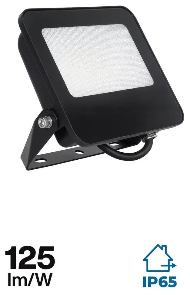 Faro LED 30W IP65 125lm/W - chip LED Black Colore Bianco Caldo 2.700K