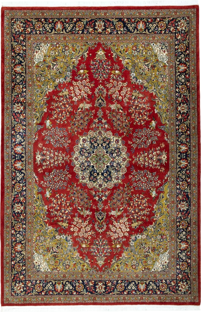 Ghom Tappeto persiano 300x200 Rosso (Iran) Annodato A Mano