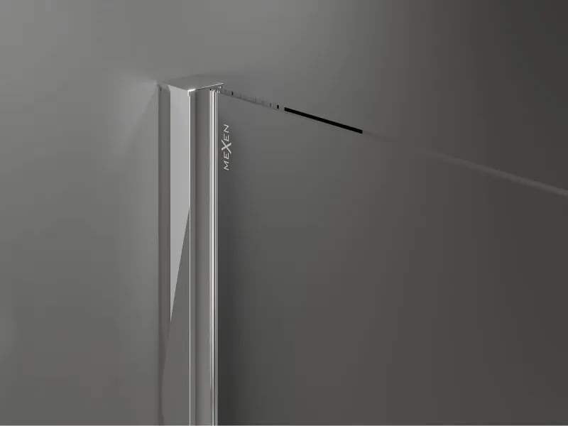 Mexen Velar Duo cabina doccia scorrevole 90 x 80 cm, trasparente, cromo - 871-090-080-02-01