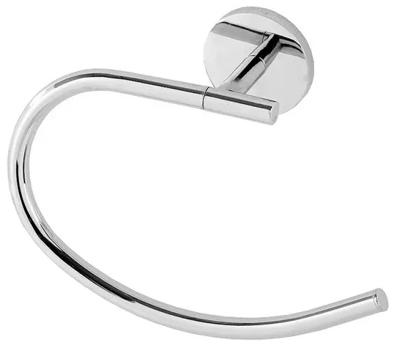 Porta asciugamani da parete ad anello in acciaio cromato Bora