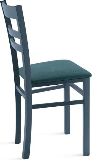 Sedia imbottita in tessuto Blu e sruttura in legno HOLLY 2 sedie