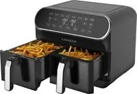 Friggitrice ad aria doppio cestello 1700 W nera