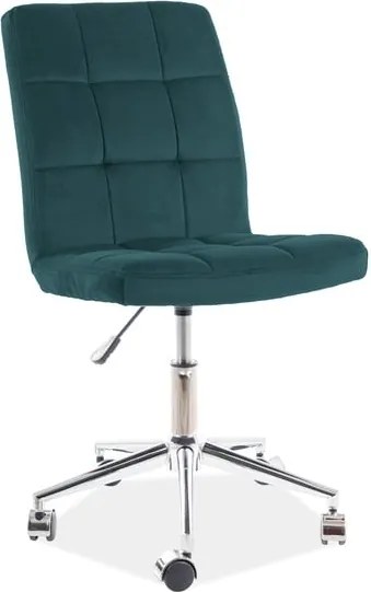 Sedia da scrivania Q-020 velluto verde Blu78
