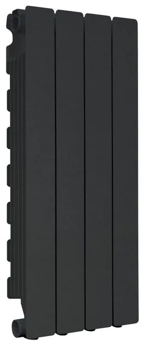 Radiatore acqua calda PRODIGE MODERN in alluminio, 4 elementi, interasse 700 mm, black coffee