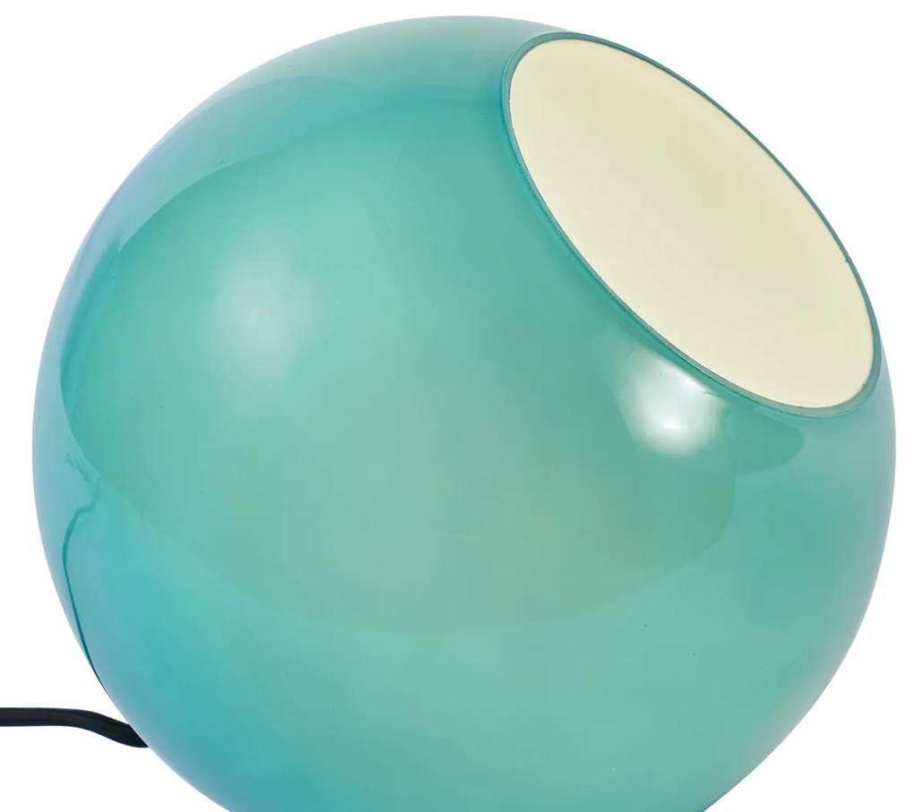 Lampada da tavolo retrò blu con vetro - Mabel