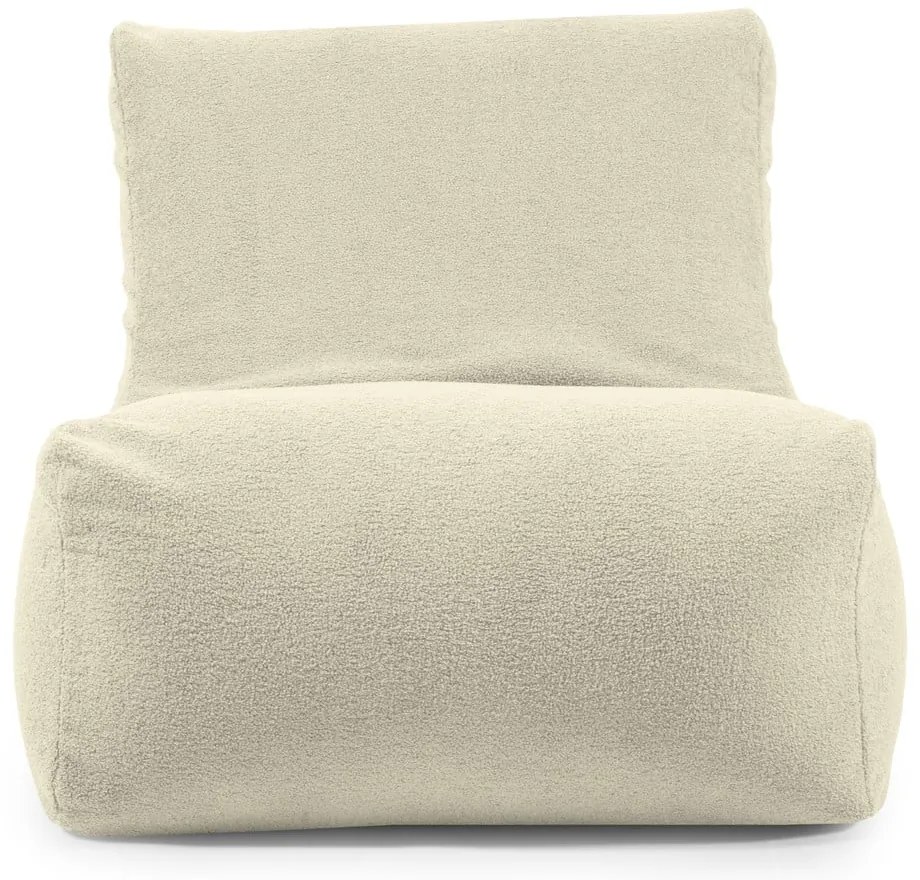 Puof a sacco grigio chiaro con rivestimento in bouclé Seat 100 Lounge – SLOWDOWN