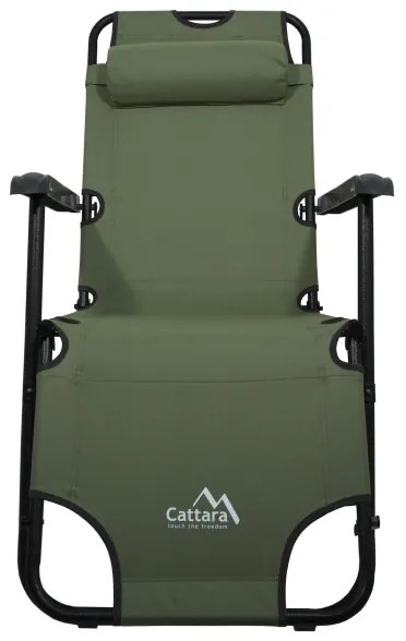 Sedia pieghevole regolabile verde/nera