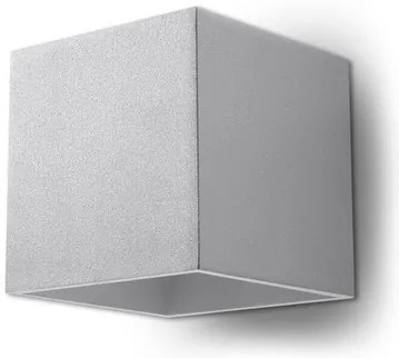 Applique da Parete in Alluminio  QUAD 1 G9 Grigia da Interno