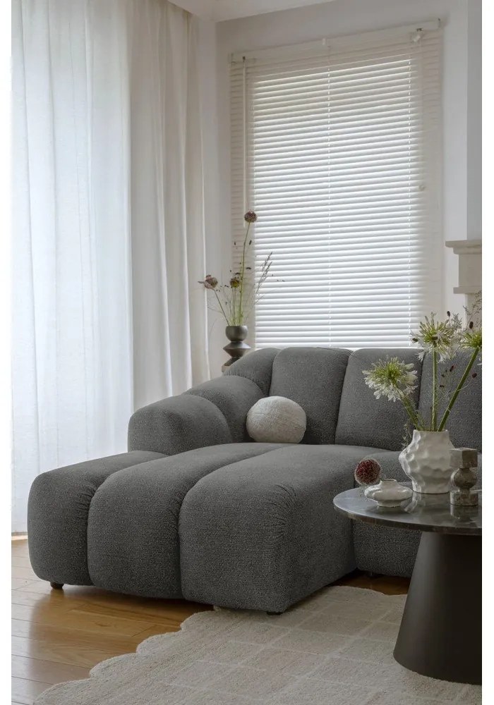 Divano angolare grigio (con penisola a destra/a U) Shell – Miuform