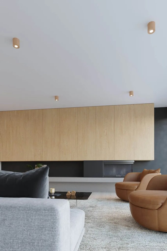 Plafoniera ORBIS Natural Wood da soffitto