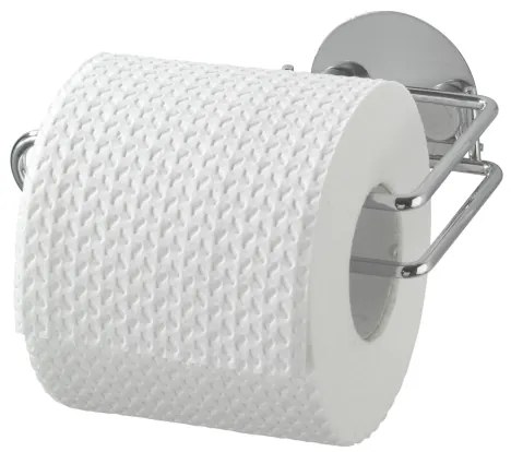 WENKO 18774100 - Porta rotolo per carta igienica TURBO-LOC ROTONDO IN ACCIAIO 14x9 cm cromato