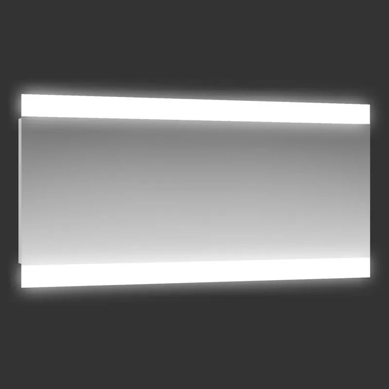 Specchio con illuminazione integrata bagno rettangolare Retroil L 140 x H 70 x P 2 cm grigio / argento