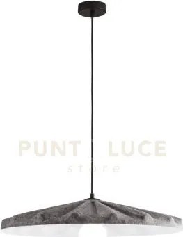 Lampadario a sospensione wimbledon in feltro grigio paralume 69cm 1...